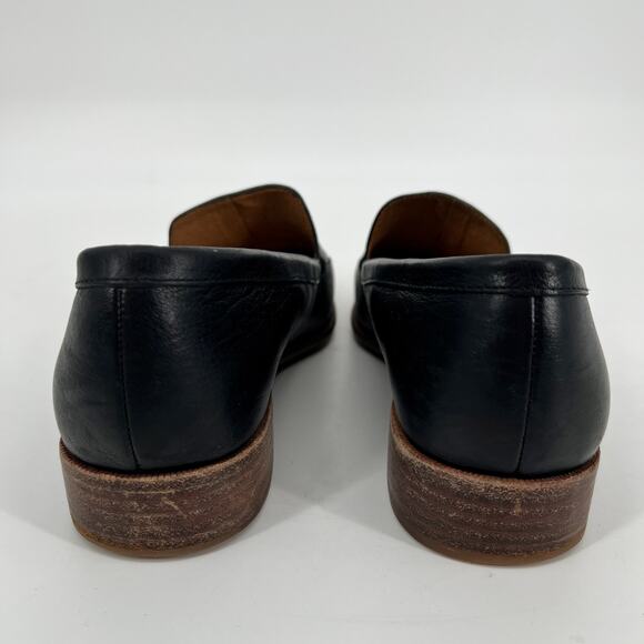 Madewell The Francis Loafer Womens 8.5 Black Leather Almond Toe Slip On Shoes - Picture 7 of 11